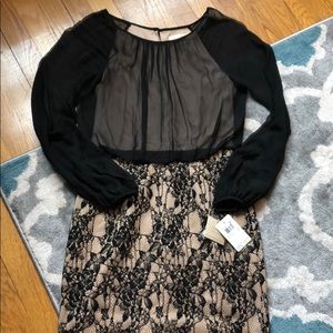 Beautiful, Aidan Mattox black sheer lace dress